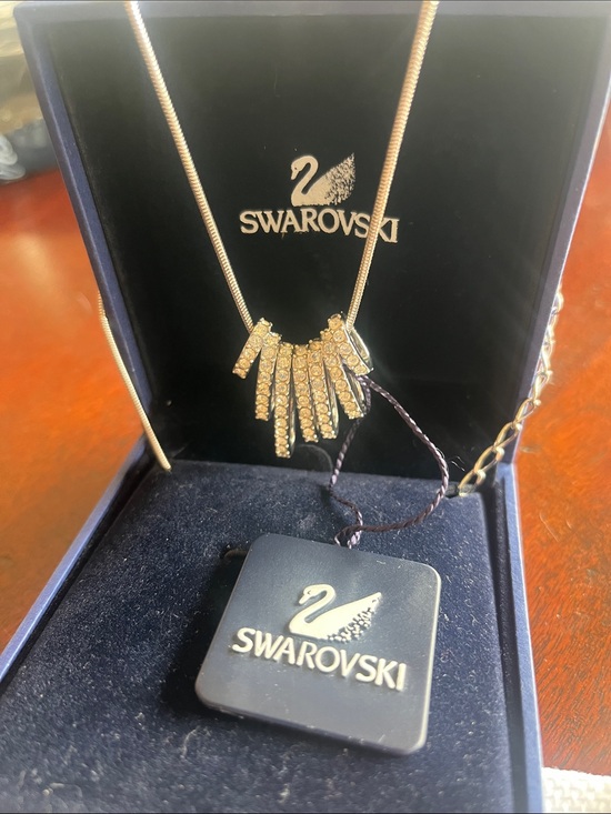 Swarovski Jewelry - Swarovski Silver Crystal Multi-Ring Pendant Necklace